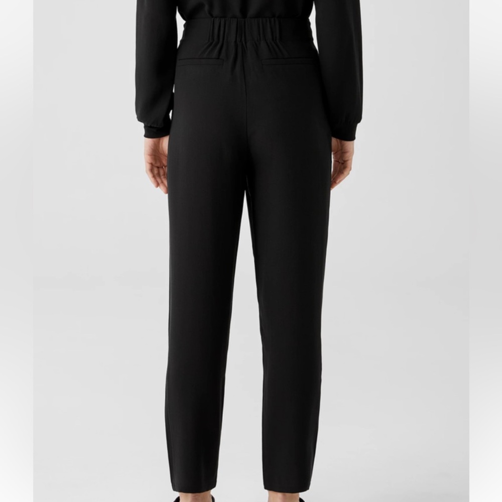 NWT Eileen Fisher Silk Georgette Crepe Pleated Pant - Picture 2 of 9